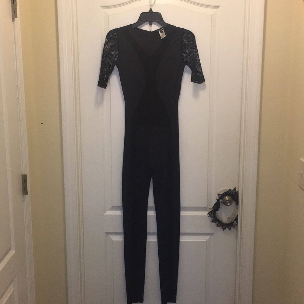 Mesh and spandex jumper